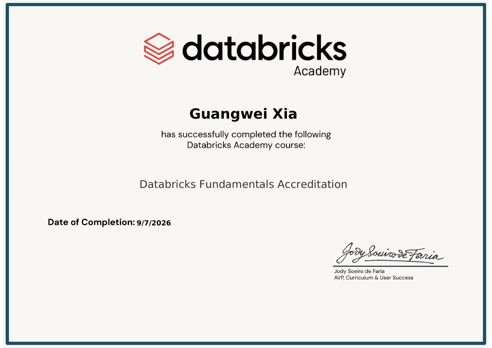 Databricks Fundamentals Accreditation